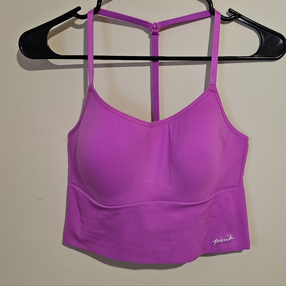 Pink women's workout top